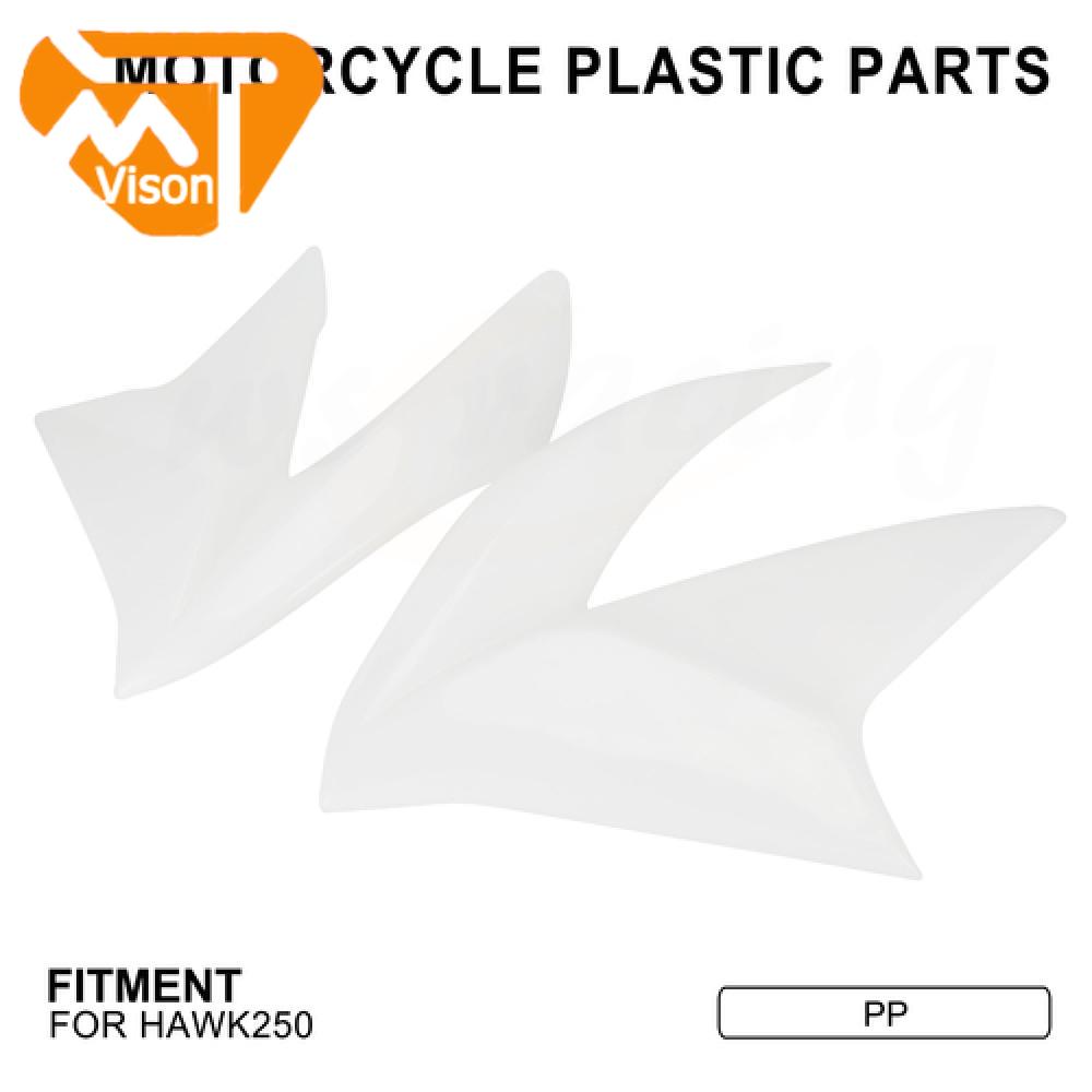 Motorcycle Parts Fuel Tank Cover Set 1 Pair PP Plastic Fuel Tank Left Right Side Protective Plates For Honda Hawk250 Hawk 250