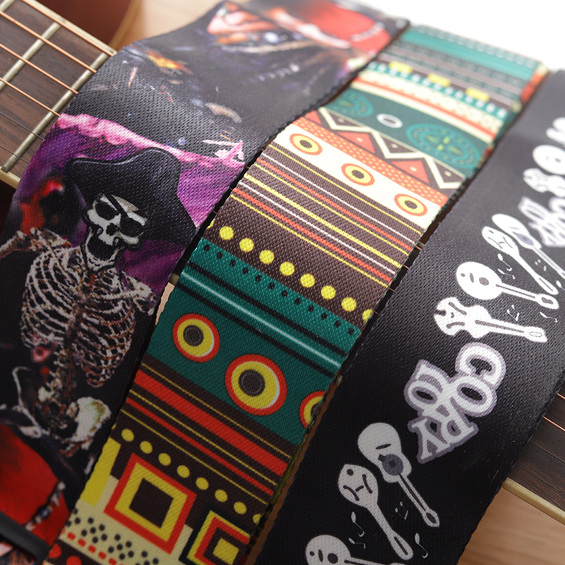 Adjustable Guitar Strap for Acoustic Electric Bass Guitar Musical Accessories Polyester Individual Guitar Belt