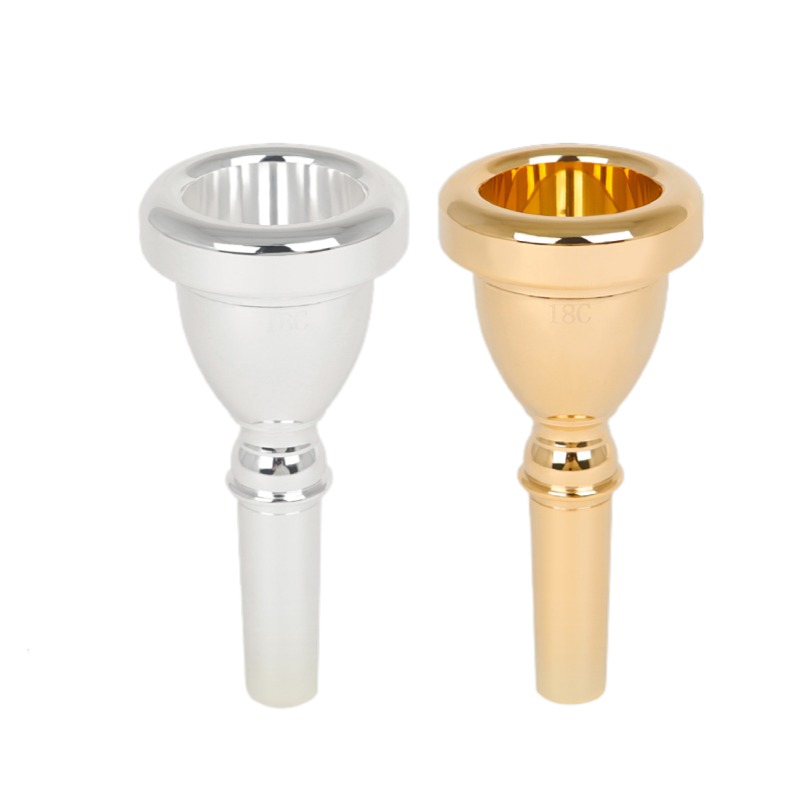 Gold/Silver Tuba Lacquer Gold Mouthpiece 18 Tuba Mouthpiece Gold Musical Instrument Accessories 14mm