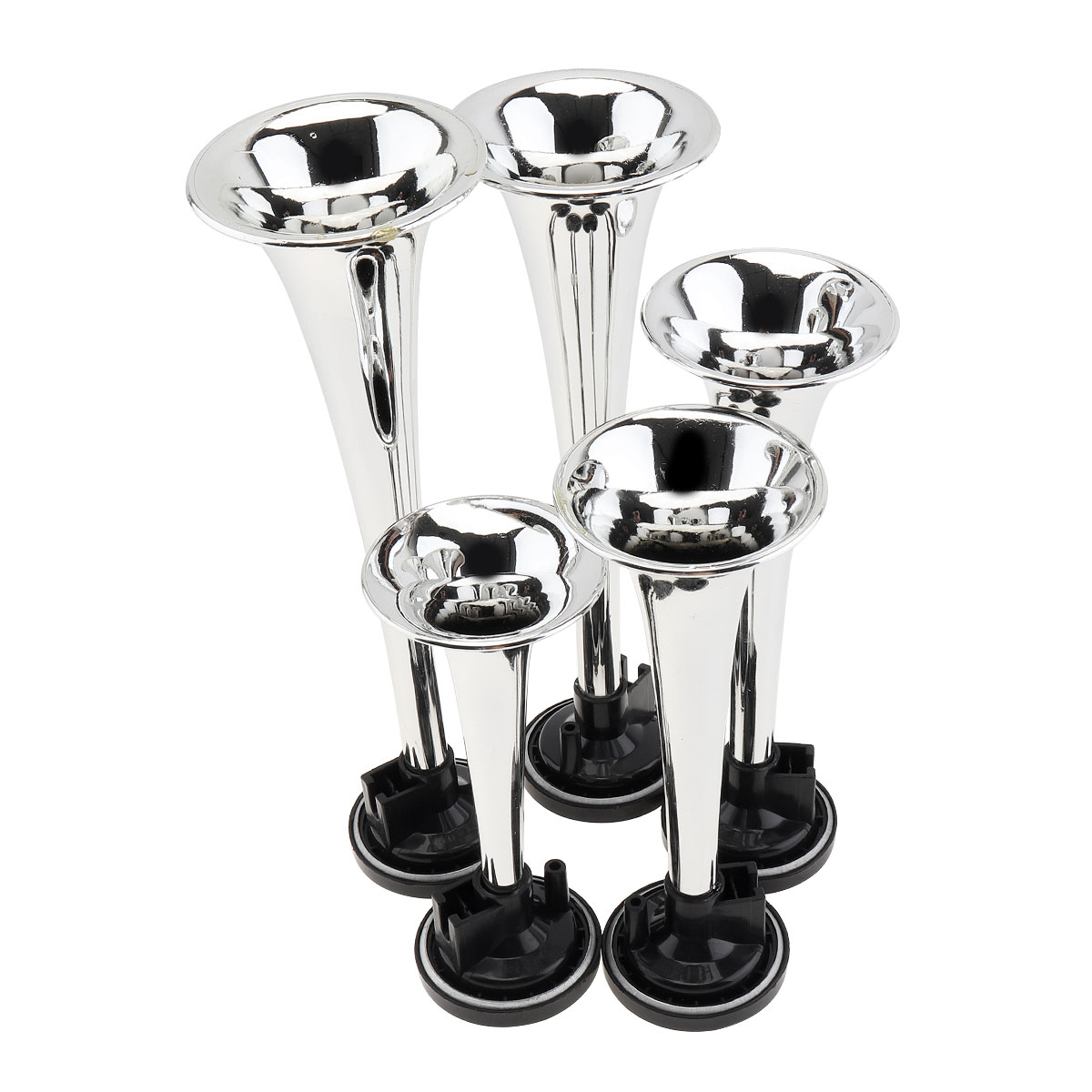 125db 12V 5 Red Dixie Super Loud Car Trumpet Air Horn Musical Air Horn Duke Hazzard with Air Compressor for Car Truck Boats