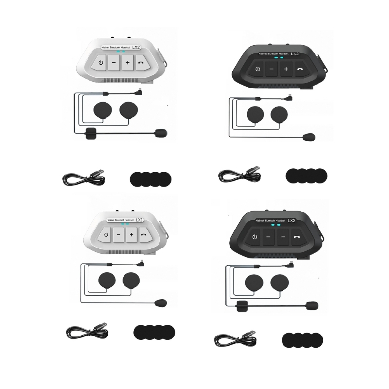 Waterproof Motorcycle Half Helmet Headphone Speaker Handfree Call for Riders LX2 N84F