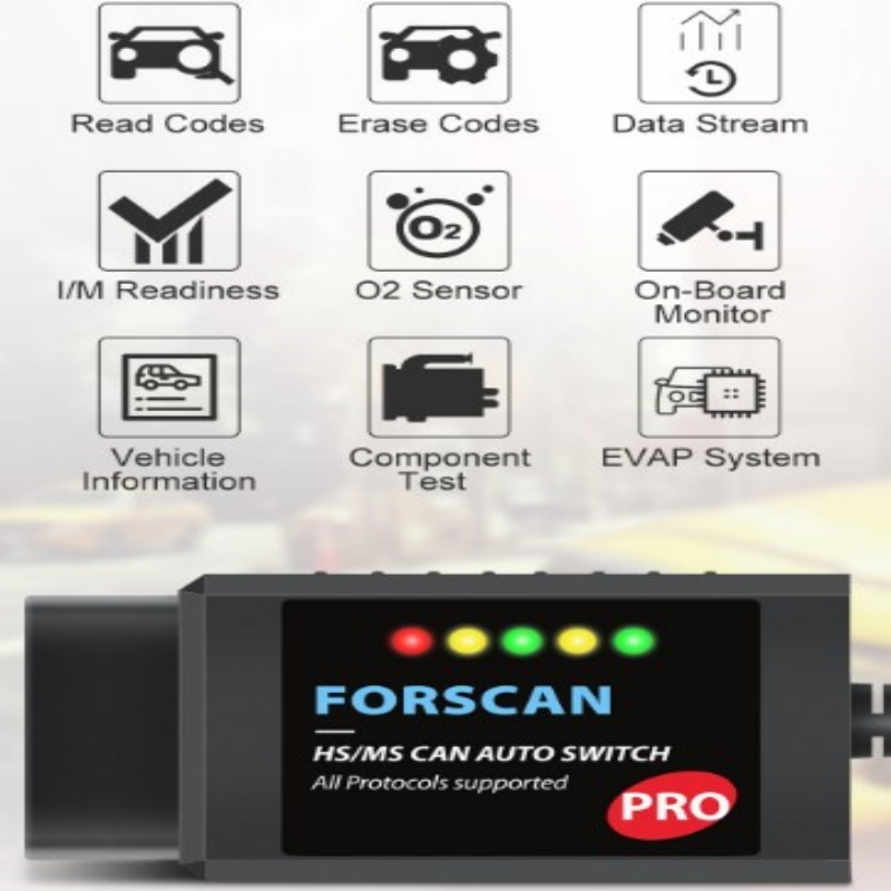 FORScan Pro ELM327 V1.5 For Ford Coding USB OBD2 Scanner Adapter Car Diagnostic Tool HS/ MS CAN Auto Switch F150 F250 F350 F450