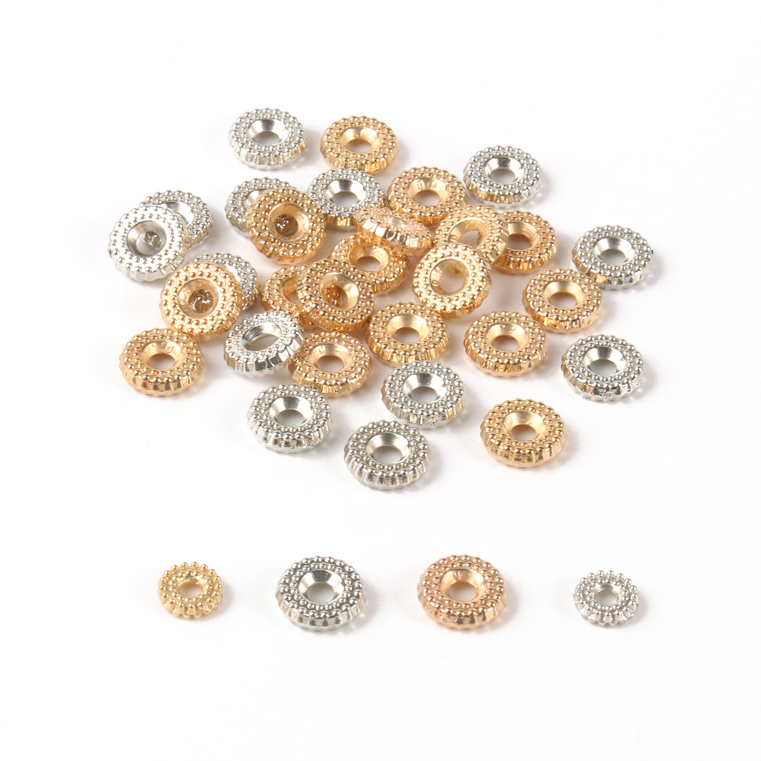 500/300pcs Acrylic Daisy Spacer Beads Circle CCB Seed Spacer Loose Beads For Jewelry Making DIY Bracelet Necklaces Accessories