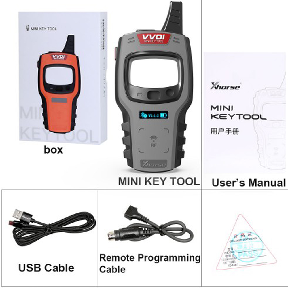 Xhorse VVDI Mini Key Tool With 96bit 48-Clone Test Read Remote Car Key Programmer Support Android iOS XT27 Super Chip 4D 4C ID48