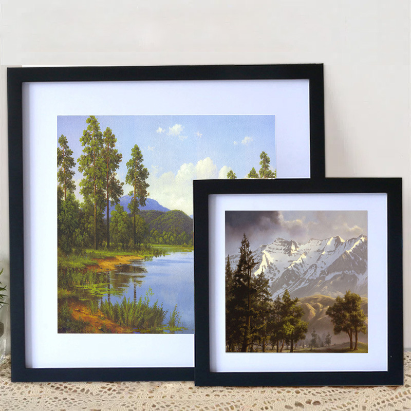 3Pcs Square Wall Hanging 20X20 25X25cm Wood Picture Frame Stand For Pictures Photo Decor Commemorative Gift H260306