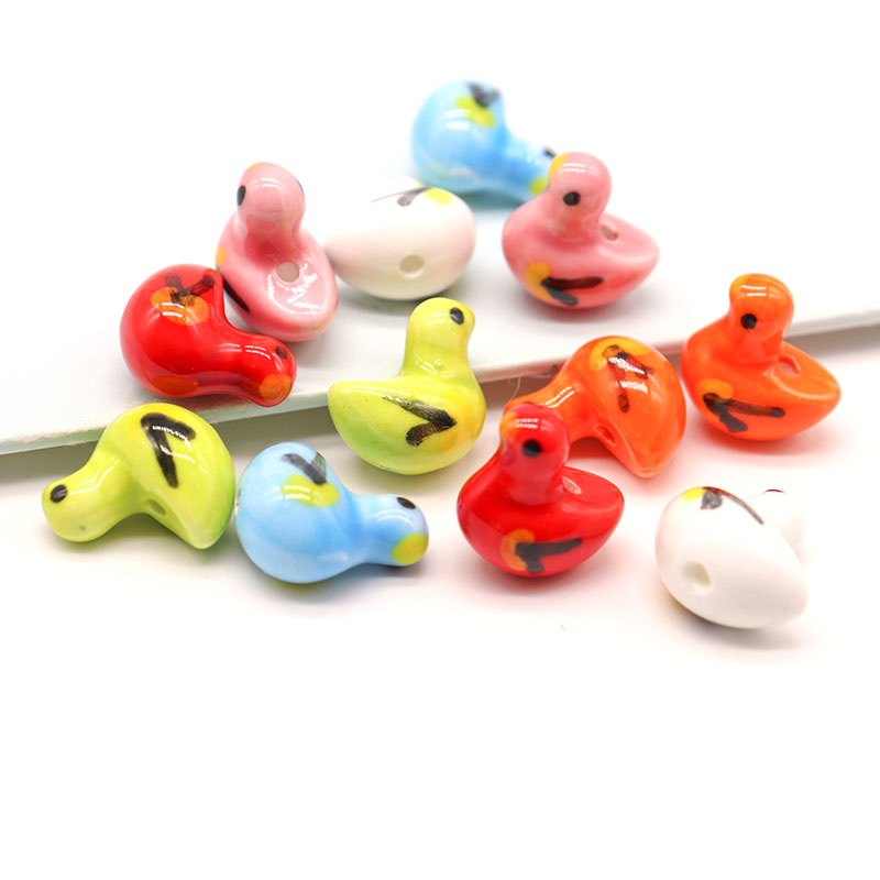 Colorful Sunflower Smile Face Ceramic Beads For Jewelry Making Necklace Bracelet 10X4mm Color Sunflower Porcelain Bead Wholesale