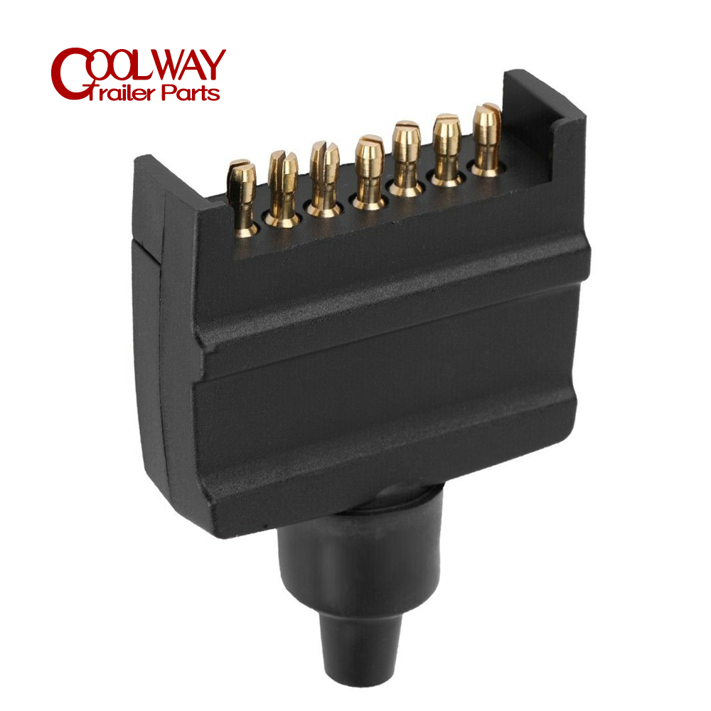 Trailer 7 Pin Flat Male Female Plug Socket Connector Motorhome Car Auto Truck Boat CaravanRV Parts Camper Accessories
