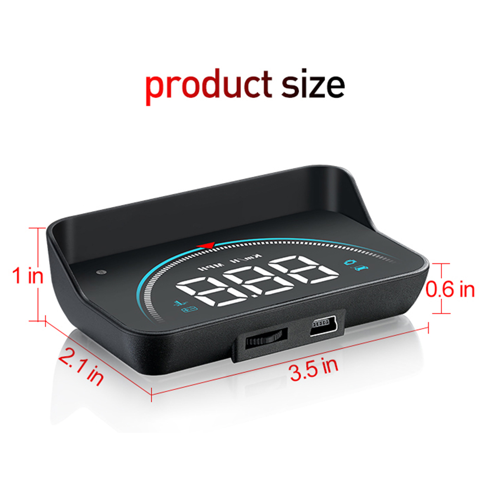 Car Digital HUD Big Font Intelligent Head Up Display Overspeed Warning OBD GPS Smart Gauge Low Voltage Alarm Vehicle Accessories