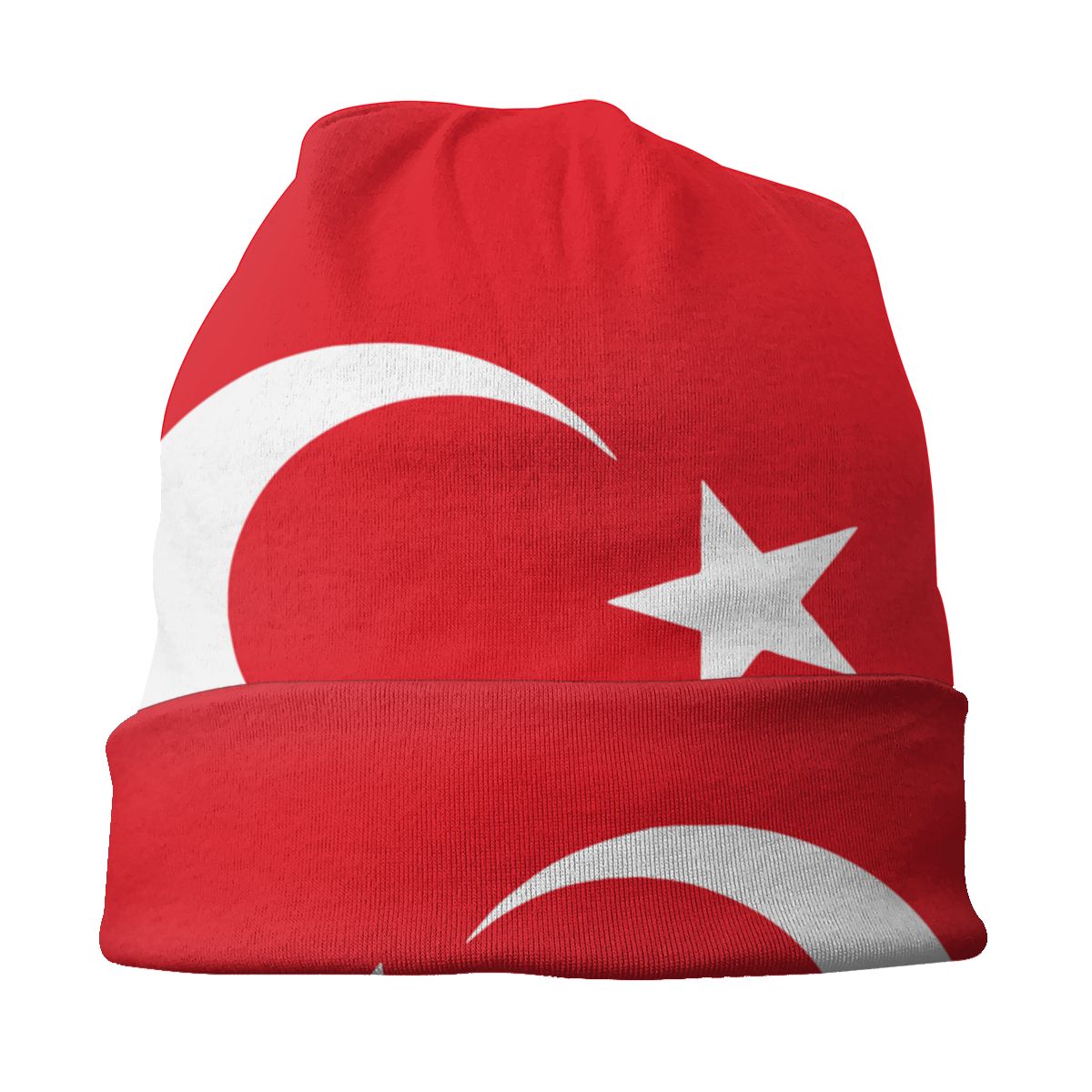 Turkey Turkiye Flag Bonnet Hat Turkish Knitting Hats Goth Street Skullies Beanies Hats Unisex Spring Warm Dual-use Cap