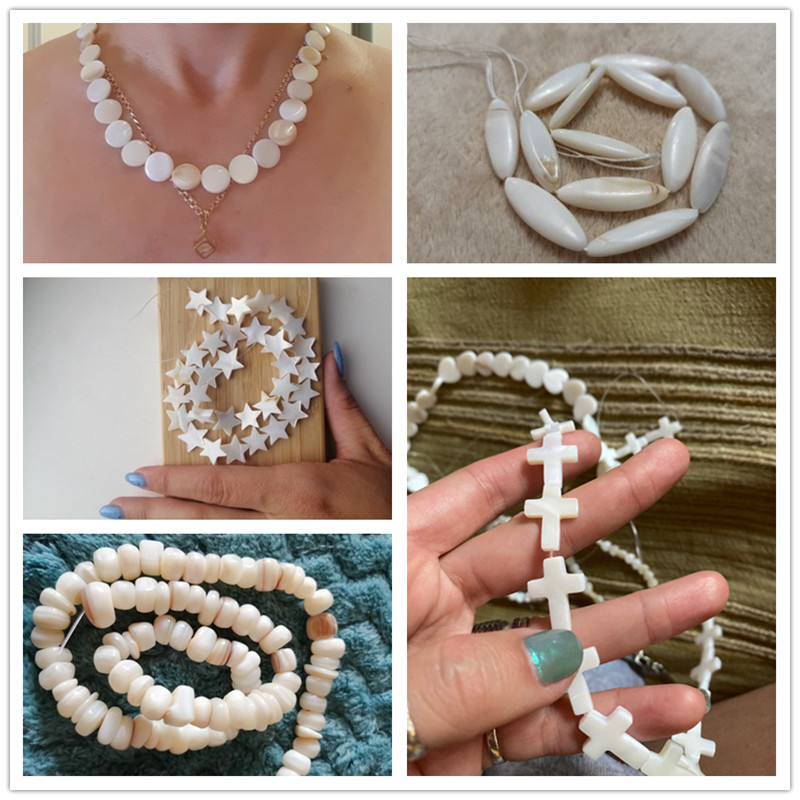 Natural Sharp Long Teeth Shape Shell Beads Mother Of Pearl Strip Bead For Jewelry Making DIY Necklace Bracelet Strand 15''