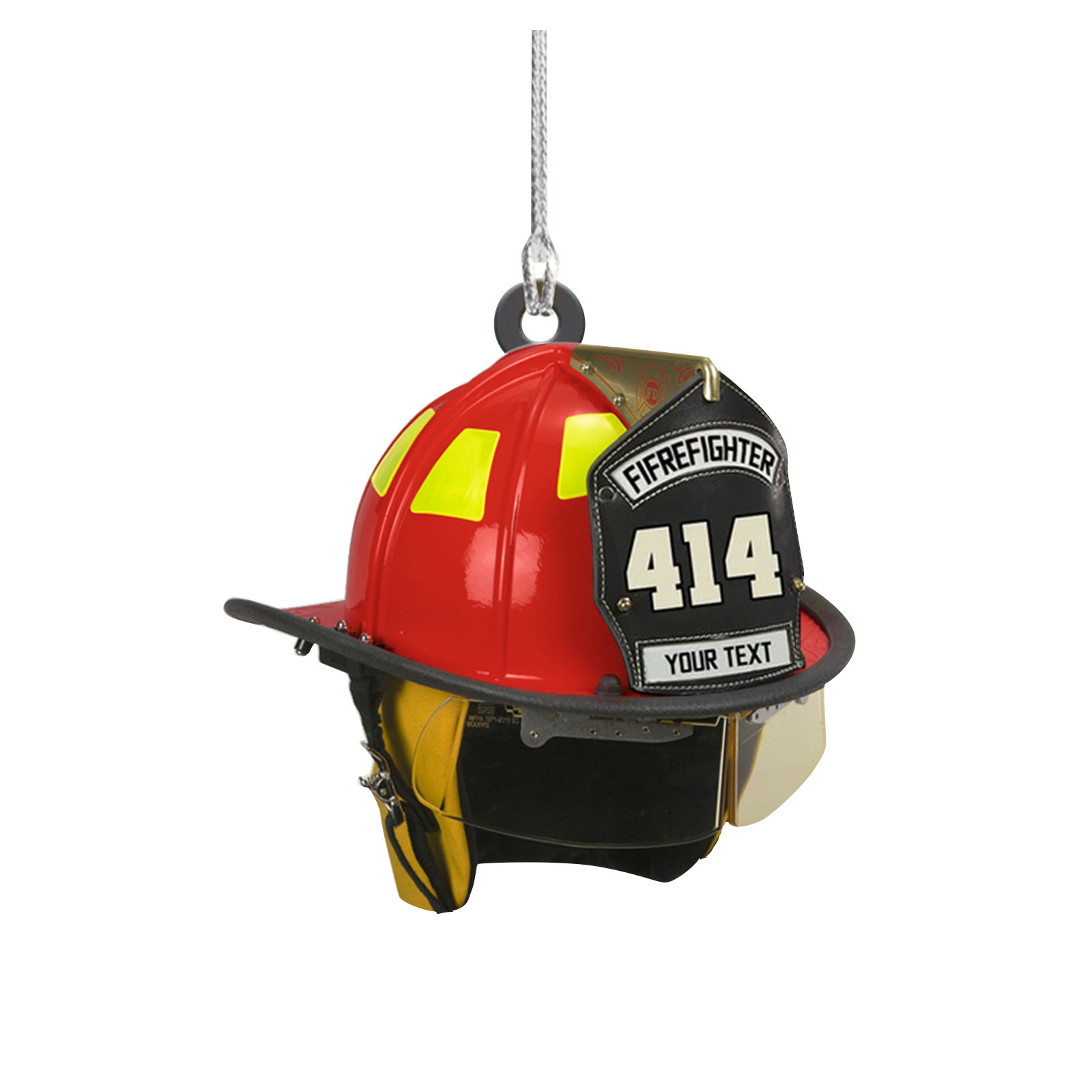 Personalized Firefighter Fireman Pendant Ornament Keychain Personalized Christmas Tree Home Wooden Firefighter Decoration