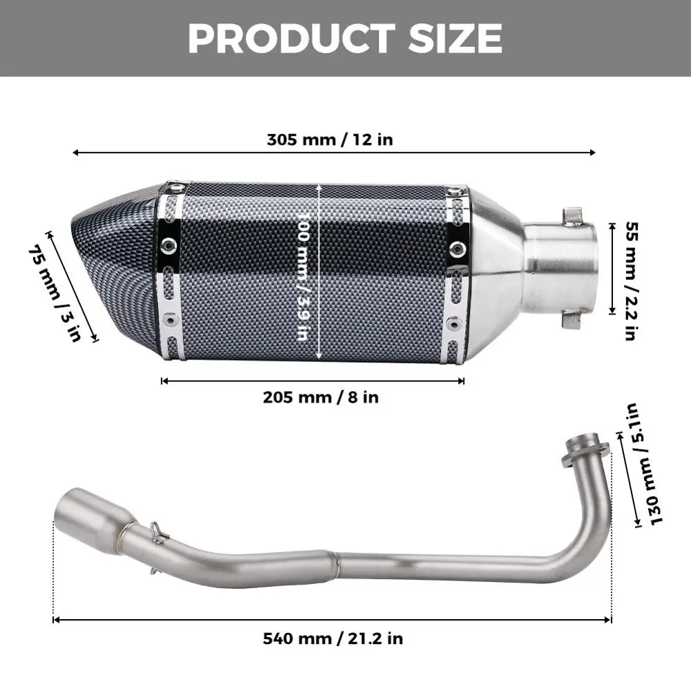 For Honda Grom MSX125 2013-2020 Full Exhaust Muffler System Motorcycle Muffler Front Exhaust With DB Killer Motorcycle Parts