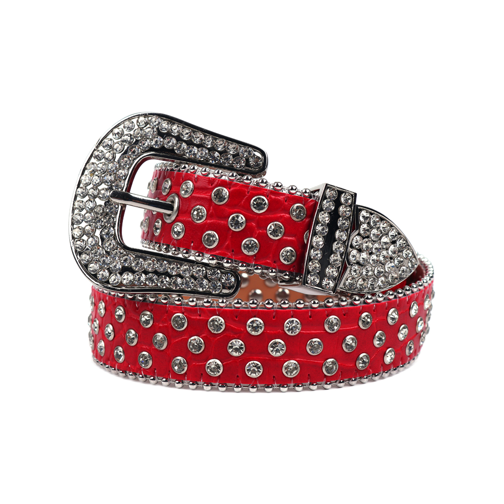 2023 Children Belts For Boys Girls Waist Strap Waistband Kids Rhinestones Belt Crystal Studded Diamond Leather For Jeans Dress