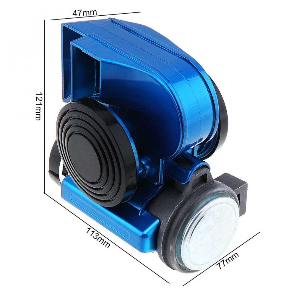 12V 139db Durable Car Lacquer Bule Oblique Speaker Snail Compact Air Horn For Car Vehicle / Motorcycle / ATVs