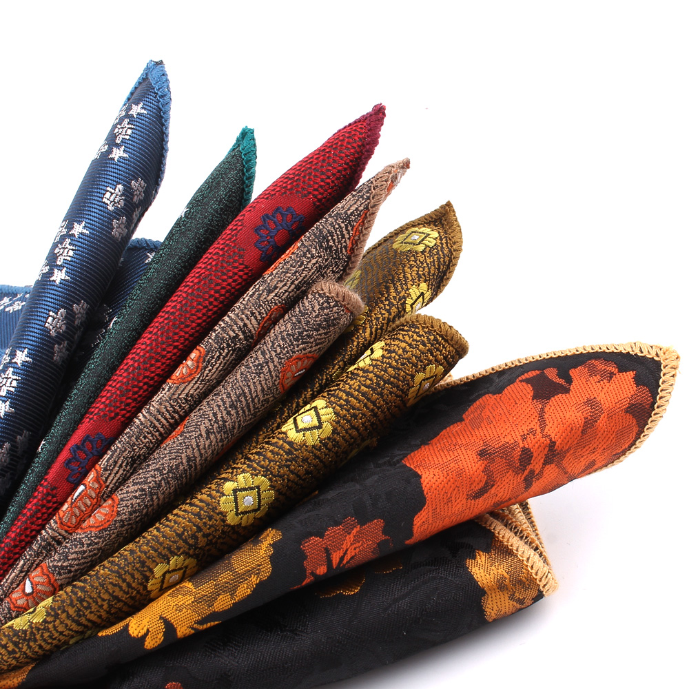 Floral Pocket Square For Men Women Jacquard Chest Towel Wedding Hanky Gentlemen Hankies Men's Suits Handkerchief Pocket Towel