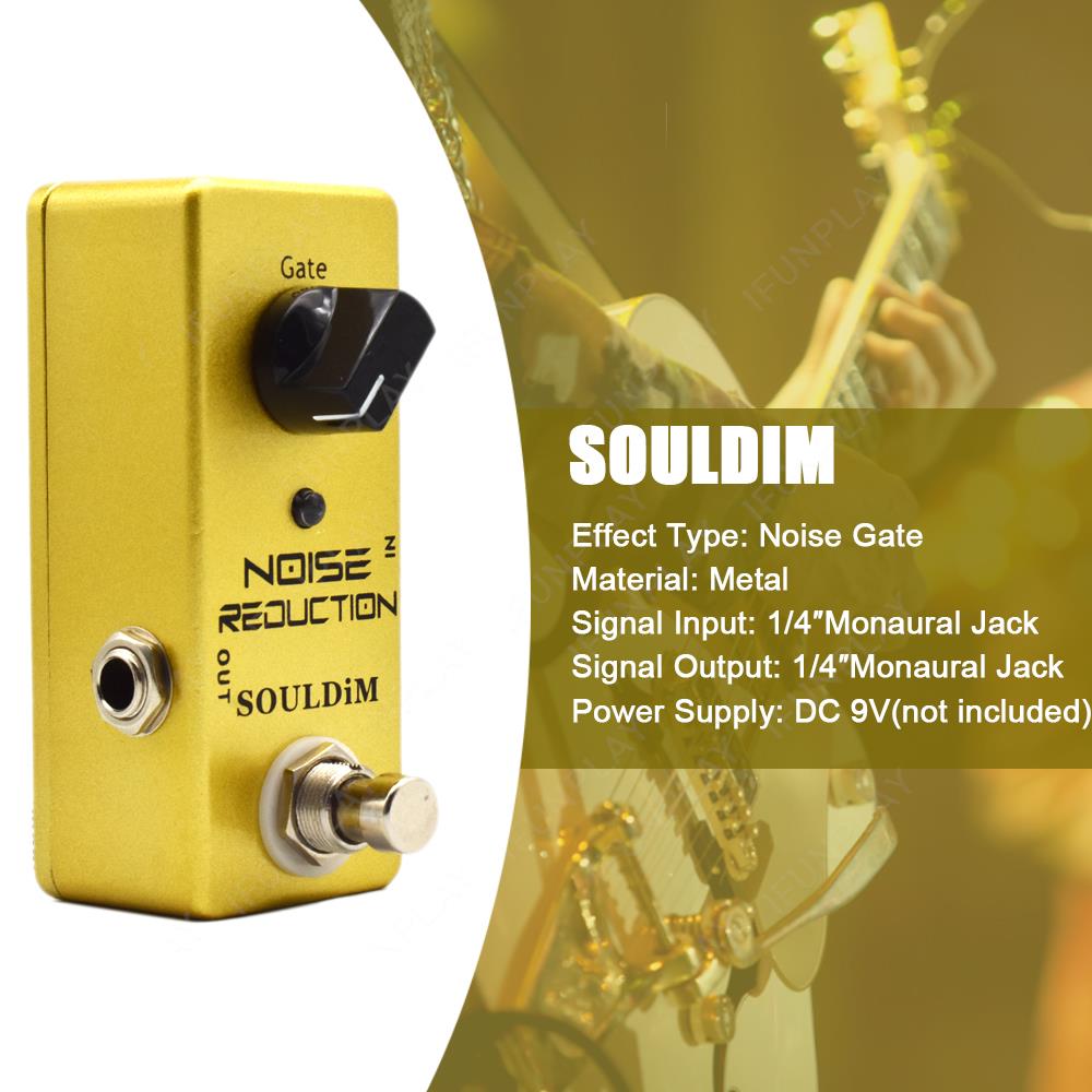 SoulDiM Mini Electric Guitar Pedal Overdrive/Booster/Delay/Pramp/Reverb/Noise Reduction/Analog Delay Effect Pedal