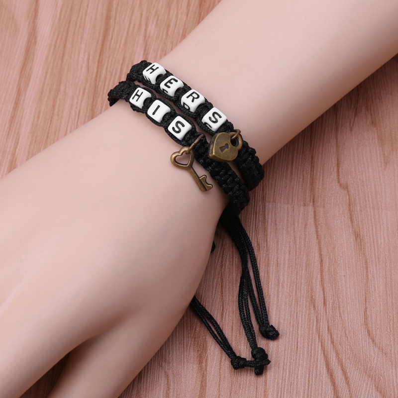 Couples Bracelet His and Hers Matching Jewelry Lovers Boyfriend Girlfriend Braid