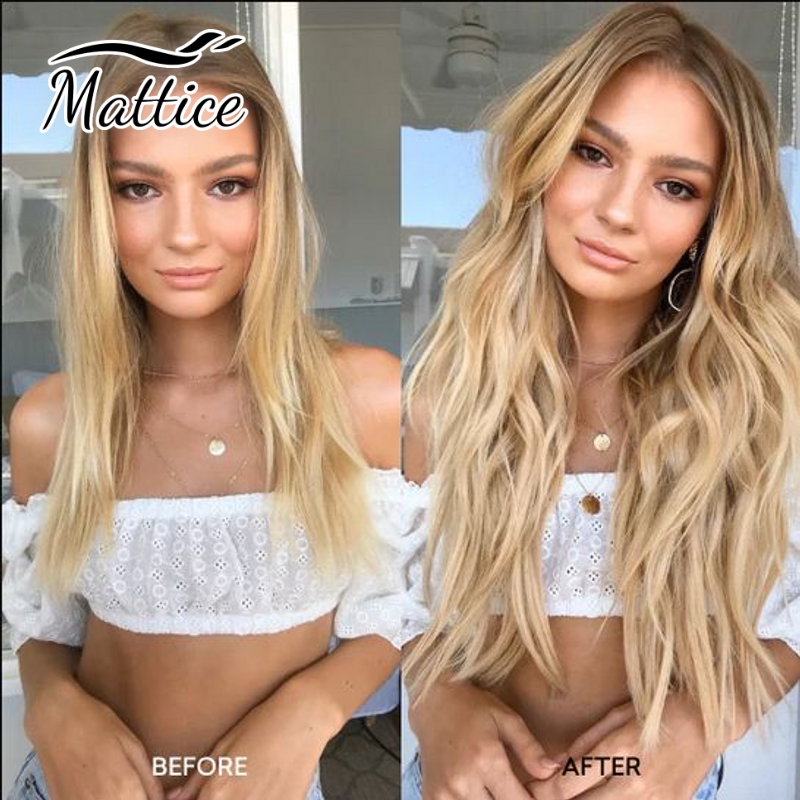 Fish Line Hair Extensions 100% Real Human Hair Apply With Invisible Wire Natural Hair Clips 12-26Inch Clip in Hair Extension