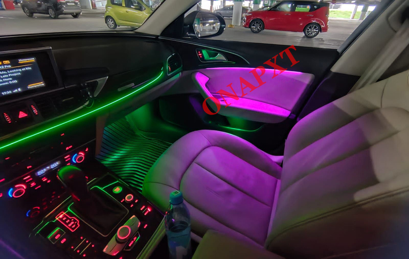 21 Colors For Audi A6 A6L A7 C7 PA 2012-2018 MMI Control Decorative Ambient Light Car LED Door Dashboard Strip Atmosphere Lamp