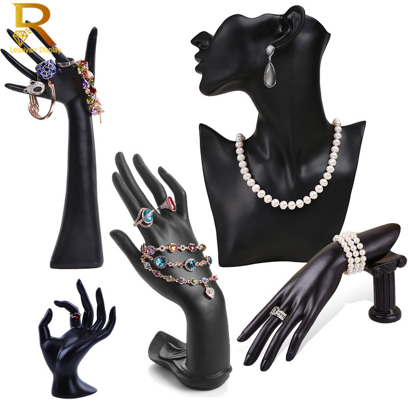Elegant Resin Mannequin Ring Earring Bracelet Jewelry Pendant Necklace Display Stand Holder Bust Model Show Decorate Counter Kit
