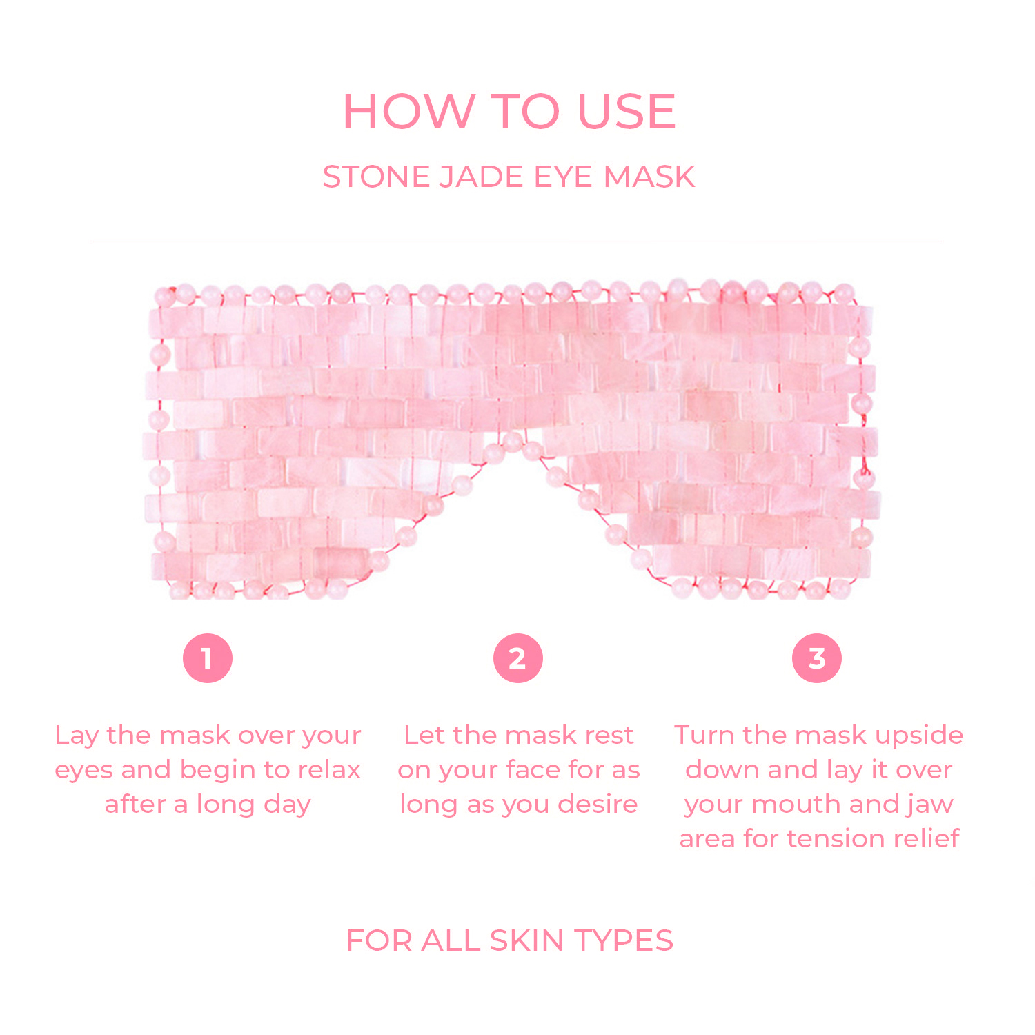 Natural Jade Face Eye Mask Quartz Stone Cold Therapy for Face Skin Care Jade Masks Anti-aging Dark Circles Facial Care Tool