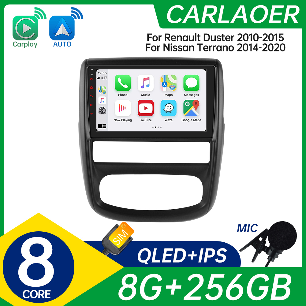 2 Din Android Auto Carplay Car Radio Multimedia For Renault Duster 2010 -2015 For Nissan Terrano 3 2014-2020 Video Stereo GPS