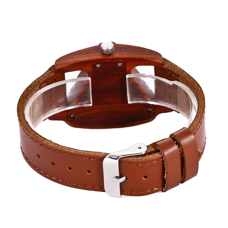 ALK Wooden Watch mens Women Bamboo wood wristwatch 2018 ladies wrist Watches triangle lady female quartz Clock dropshipping