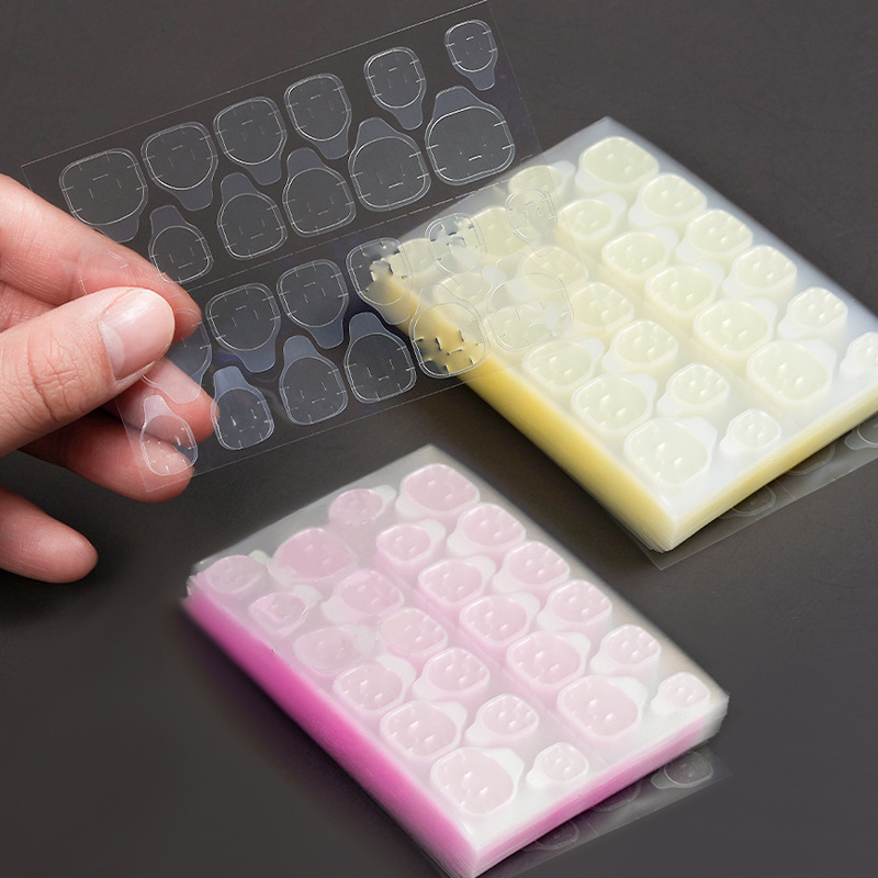 10Sheets 240pcs Clear Double Sided False Nail Art Adhesive Tape Glue Sticker DIY Tips Fake Nail Acrylic Manicure Gel Makeup Tool