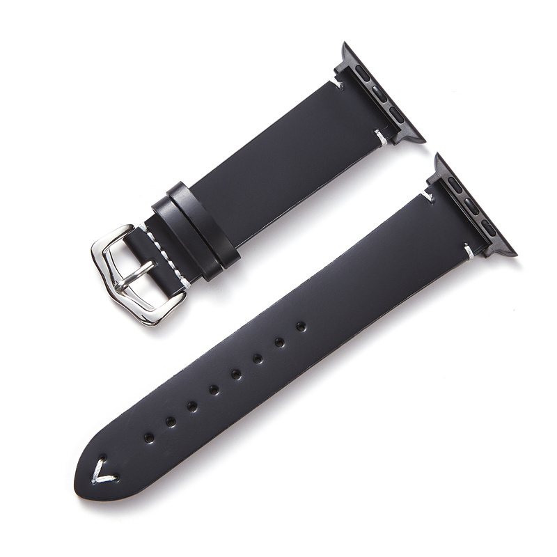 Oil Wax Cowhide Leather Strap for Apple Series 8 7 6 5 4 3 SE Watch Bracelet 38mm 40mm 41mm 42mm 44mm 45mm Watchbands for iwatch