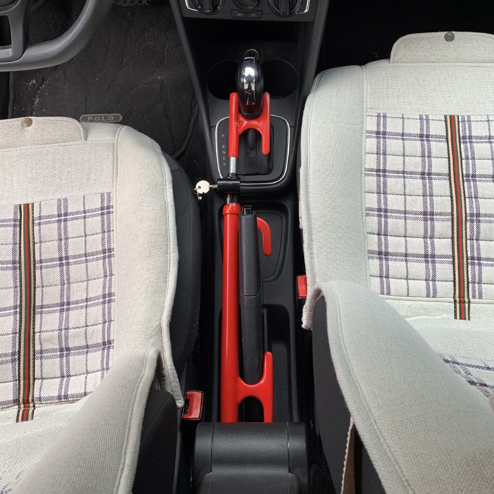 3 in 1 Auto Car Shift Lock Steering Wheel Lock Extendable Brake Pedal Lock Steer Wheel Blocker Telescopic Locking Bar Universal