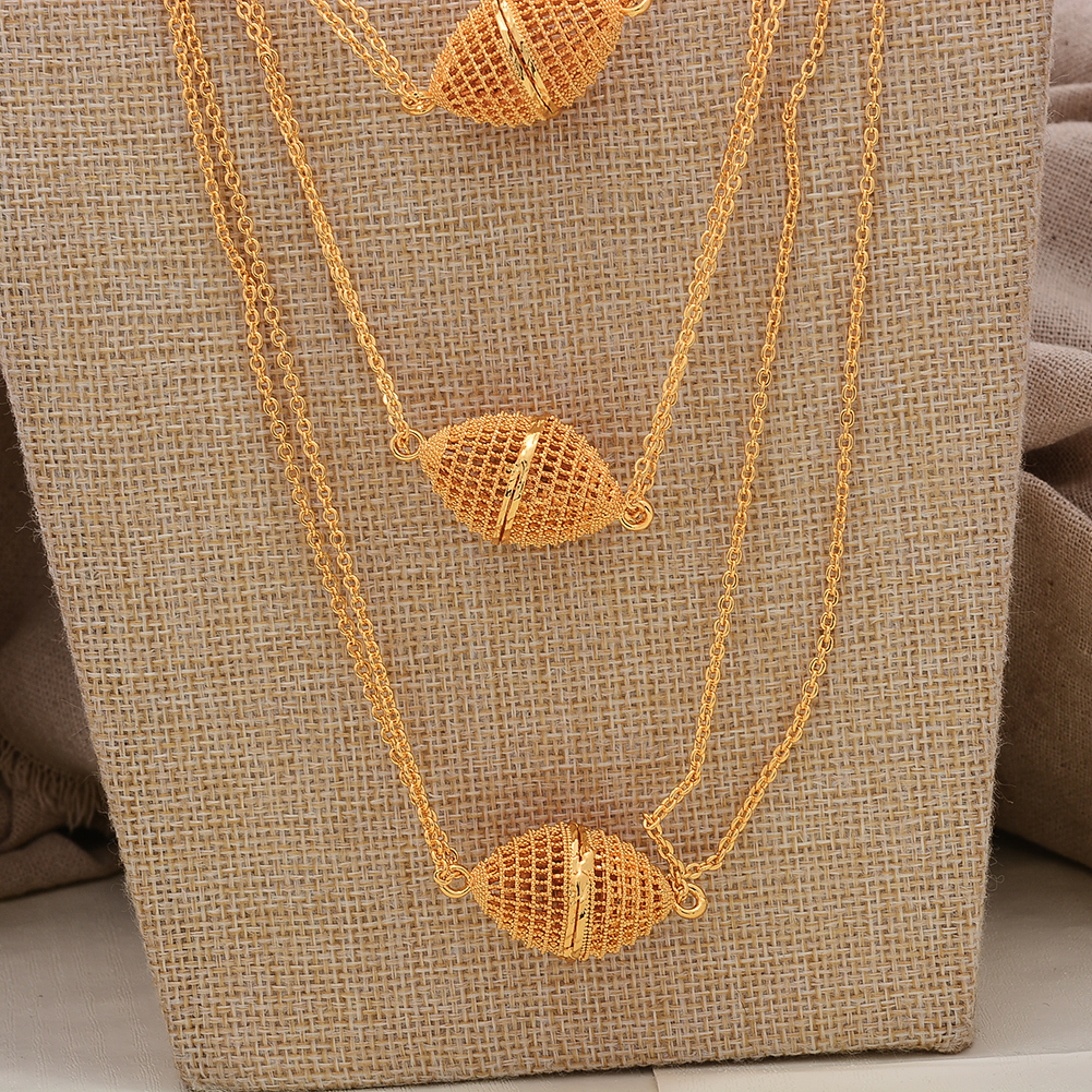 African jewelry set nigerian wedding For Women Heart Bridal African Gold Color Jewelry Set Dubai Necklace Earrings Bride Gift