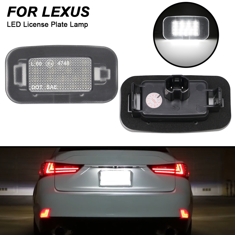 For Lexus IS200t IS250 IS300 IS350 GS200t GS300 GS350 GS350h GS450H License Plate LED Lights Number Plate Lamps RC300 RC350 RC F