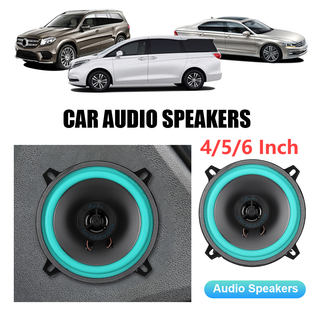 4/5/6 Inch Car Audio Music Stereo Sensitivity 92dB HiFi Coaxial Subwoofer 12V Full Range Speaker Damp-proof Car Subwoofer Stereo