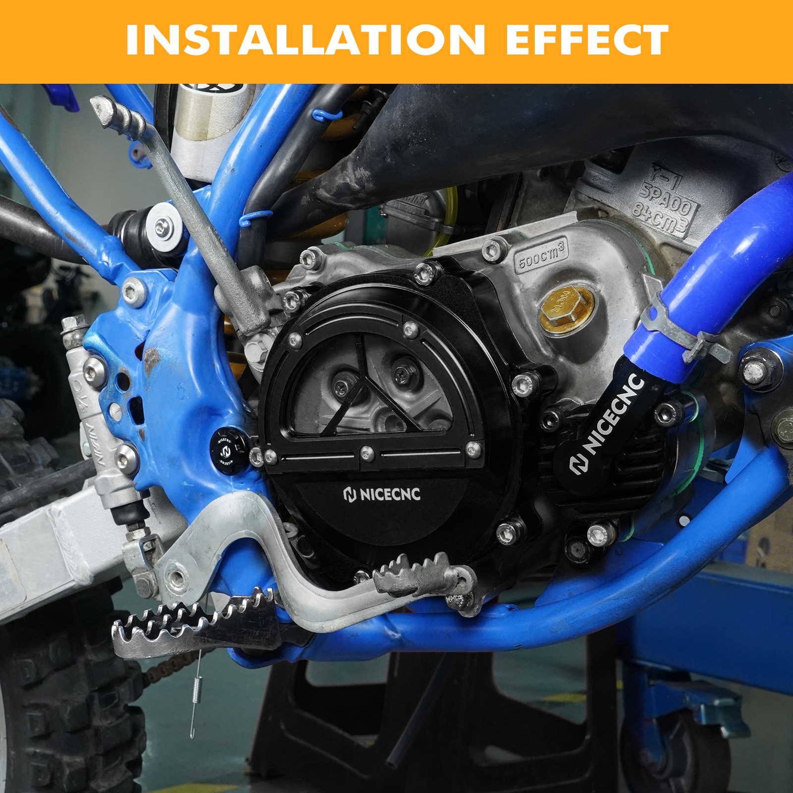 For Yamaha YZ85 2002-2023 NiceCNC Motorcycle Clutch Case Cover Protector For Yamaha YZ65 18-23 Hour Meter Bracket Mount Guard