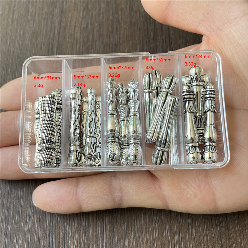 JunKang Boxed 5-9mm Metal Alloy Turkish Saudi Rosary Jewelry Connector DIY Making Muslim Islamic Tassel Jewelry Accessories