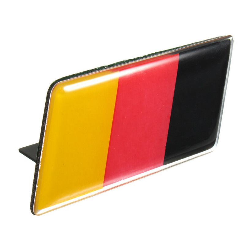 Aluminum Grille Bumper German Flag Emblem Badge Sticker Decal for VW Golf Jetta Audi Exterior Parts Universal Car Accessories