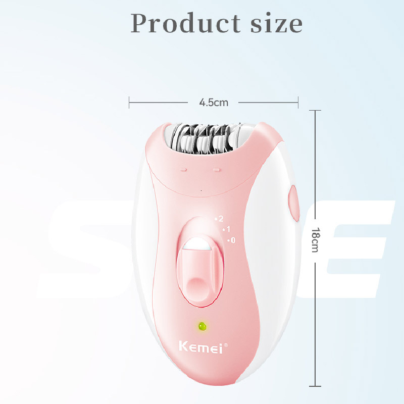 Kemei Rechargeable Women Electric Facial Body Hair Remover Bikini Trimmer Rotary Female Epilator For Face Leg With F624-42