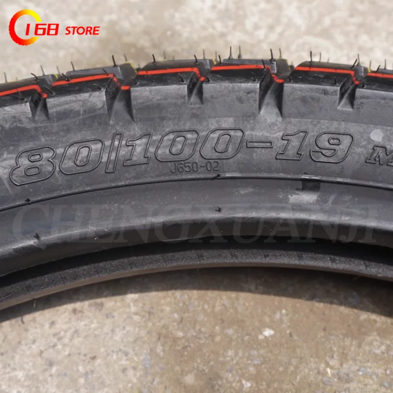 Off road motorcycle tires, front 80/100-19, rear 120/90-16, turtle back large pattern inner and outer tires