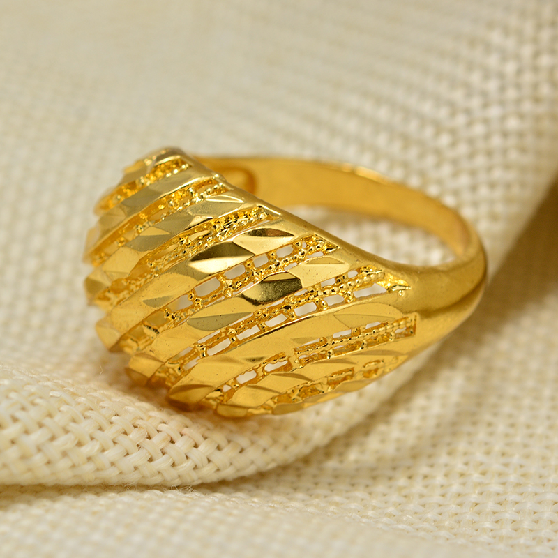 Dubai Ethiopia 5Style flowers Gold Color Ring for Women/Girl Arab Ring Copper Jewelry Middle Eastern Israel/Iraq/Oman/Gift