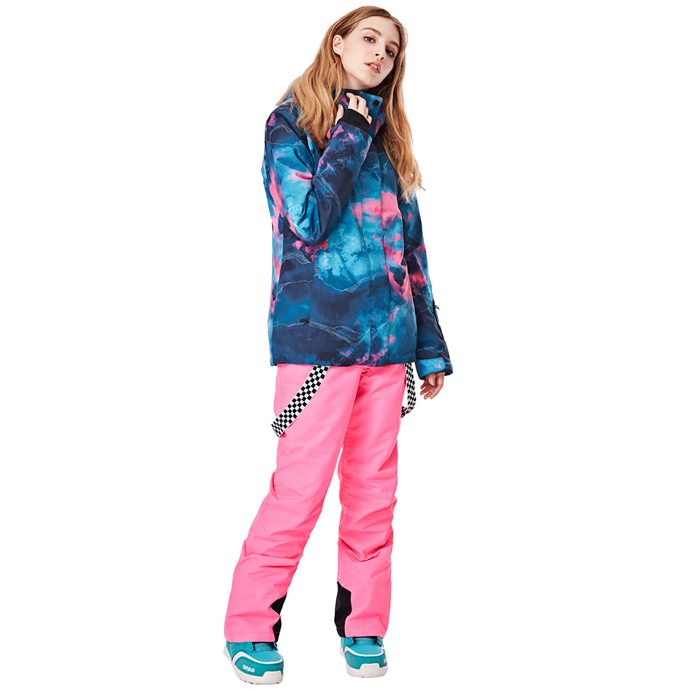 New Winter Ski Set For Women Windproof Waterproof Warm Breathable Cold-resistant And Wear-Resistant Coat+Thicken Ski Pants