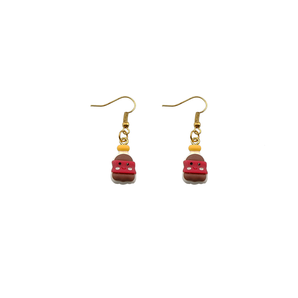 MM Creative Earring For Women Resin Hamburger French Fries Coke Drop Earrings Children Handmade Jewelry DIY Gifts