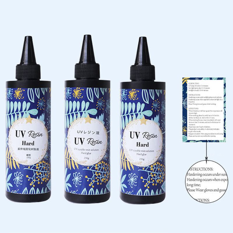 Clear UV Resin Hard Type Ultraviolet Solar Quick Curing Epoxy Resin Glue for Casting & Coating Molds Jewelry Pendants