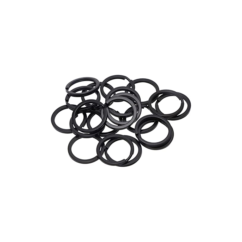 12PCS Flat Key Rings Round 30mm Diameter Metal Keychain Rings Split Keyrings Flat Ring for Home Car Office Keys Attachment