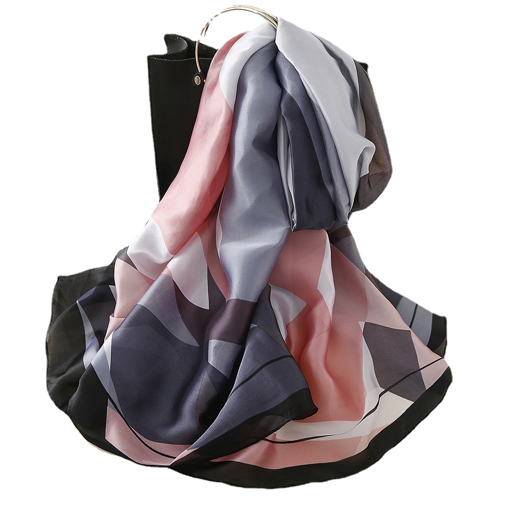 Plaid Scarf Luxury Brand Women Italy 100% Pure Silk Shawls and Scarves Soft Foulard Femme Hijab Long Bufanda Mujer