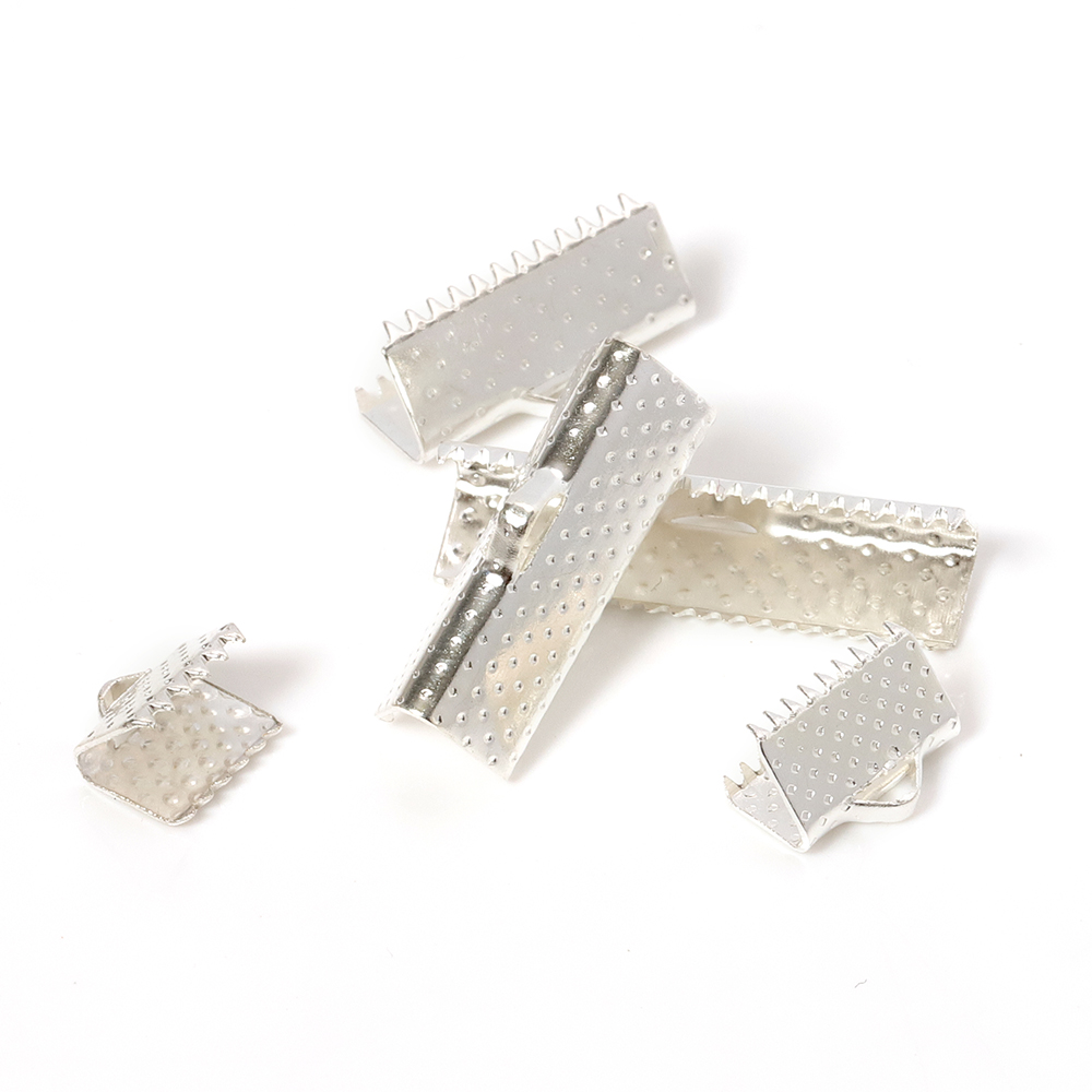 100pcs Fastener Clip DIY Clasps Cord Crimp End Beads Buckle Tips Clips for Jewelry Making Findings Necklace Bracelet Connectors