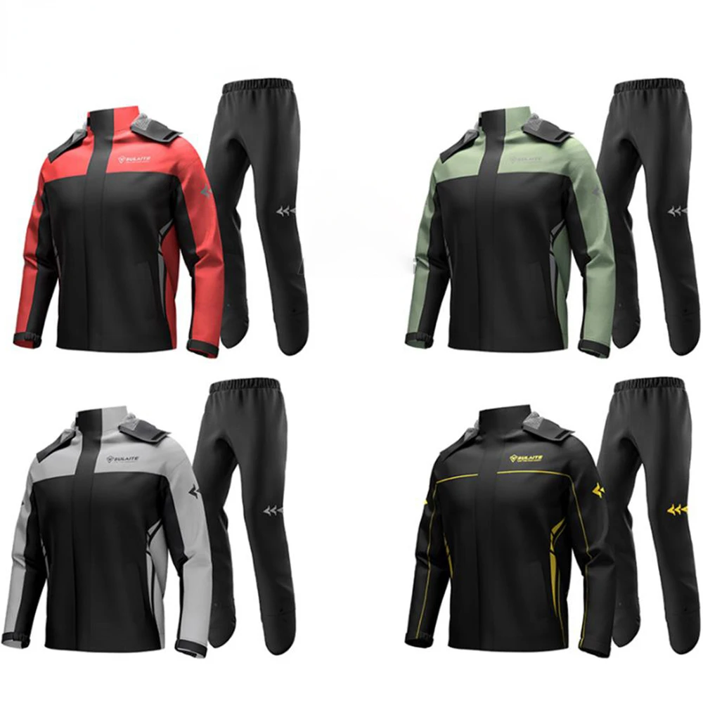 Motorcycle Raincoat Men Waterproof Clothing Rain Suit Reflective Rain Coat Set Motorcyclis Breathable Comfortable Rainwear