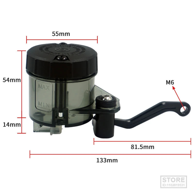 Motorcycle Brake Master Cylinder Fluid Reservoir Oil Tank For Electric Cb 300f Derbi Brembo M800 Tmax 500