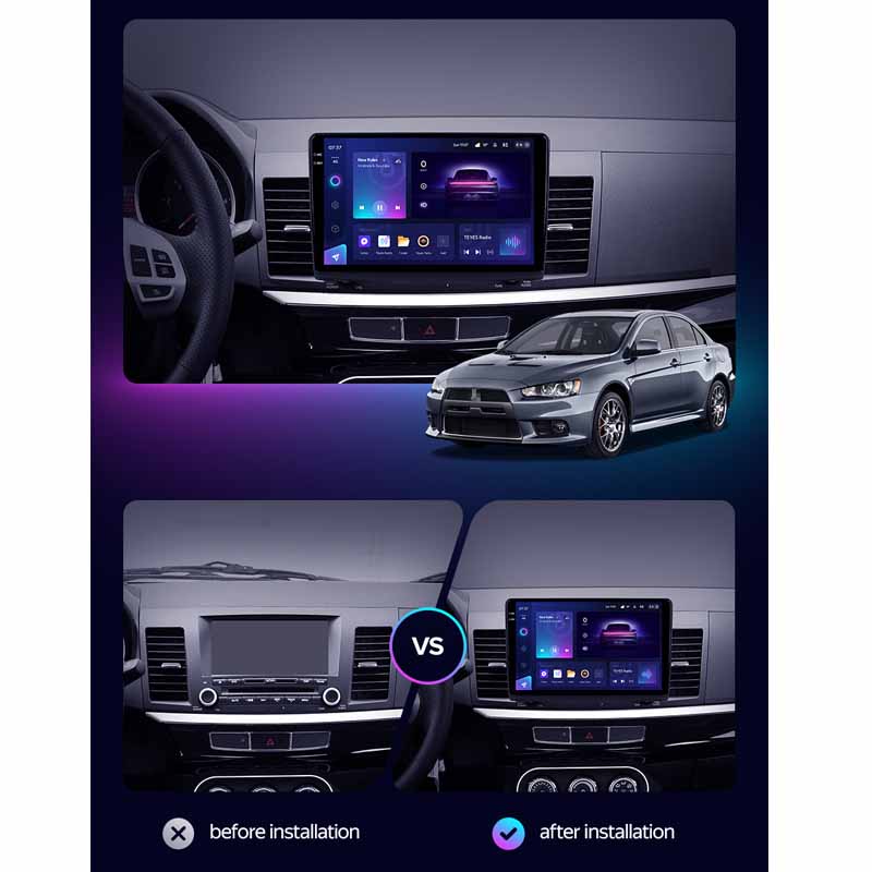 10.1 Inch For Mitsubishi Fortis Lancer Face Frame 2010-2015 Car Radio GPS MP5 Android Stereo Player 2 Din Head Unit Fascia Panel