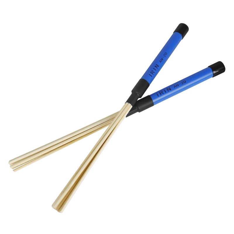 B36F 1 Pair Drumsticks Brushes 20 Bamboo Dowels Rods Drum Brush Standard Multi-Rod Bundle Sticks Music Instrument Accessory