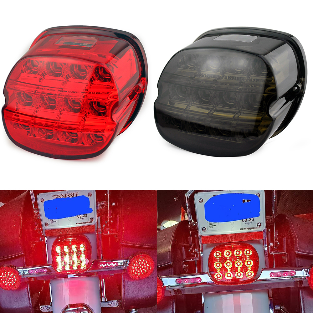 LED Rear Tail Light Motorcycle Taillights Brake Driving For Harley Dyna Road King Electra Glide Street Bob Touring